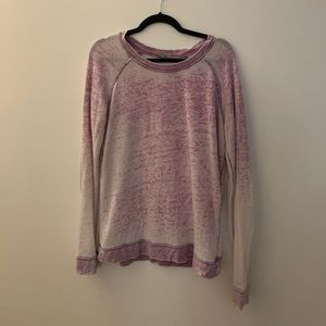 honeydew intimates purple distressed long sleeve top